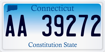 CT license plate AA39272