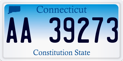 CT license plate AA39273