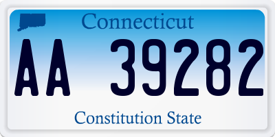 CT license plate AA39282