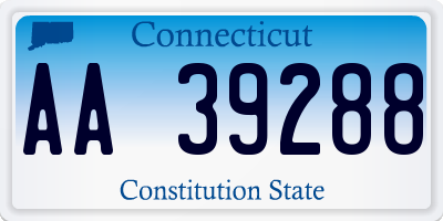 CT license plate AA39288