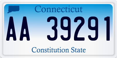 CT license plate AA39291