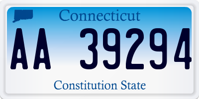 CT license plate AA39294