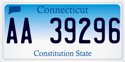 CT license plate AA39296