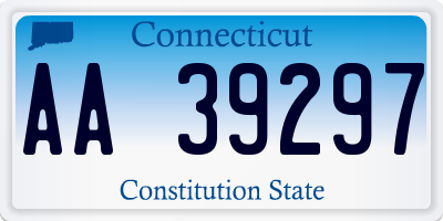 CT license plate AA39297