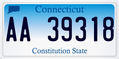 CT license plate AA39318