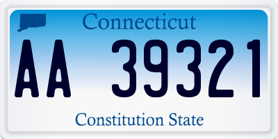 CT license plate AA39321