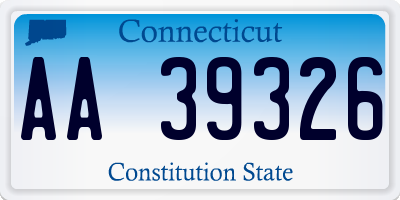CT license plate AA39326