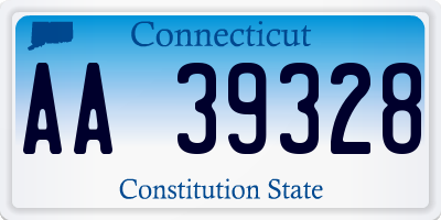 CT license plate AA39328
