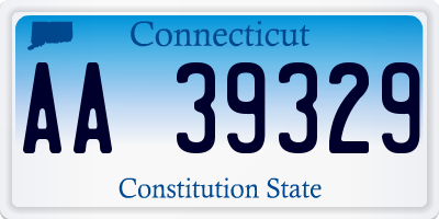 CT license plate AA39329