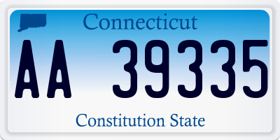 CT license plate AA39335