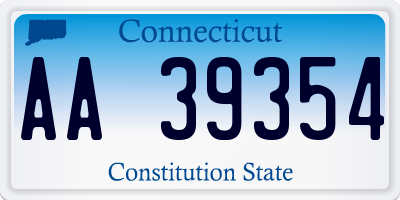 CT license plate AA39354