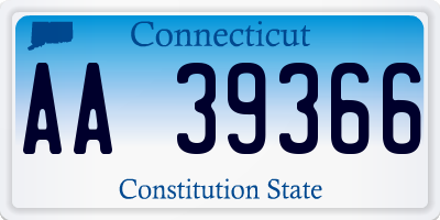 CT license plate AA39366