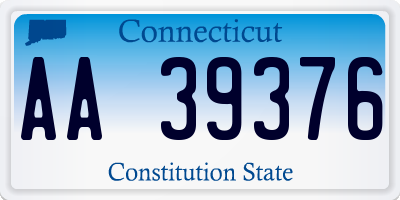 CT license plate AA39376