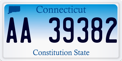 CT license plate AA39382