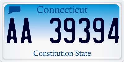 CT license plate AA39394