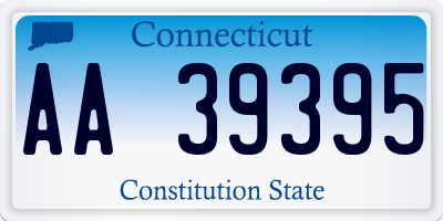 CT license plate AA39395