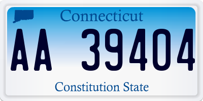CT license plate AA39404