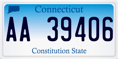 CT license plate AA39406
