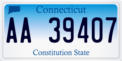 CT license plate AA39407