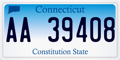 CT license plate AA39408