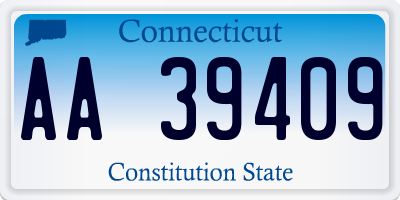 CT license plate AA39409