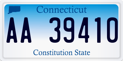 CT license plate AA39410