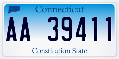 CT license plate AA39411