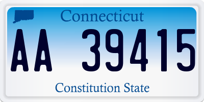 CT license plate AA39415