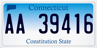 CT license plate AA39416