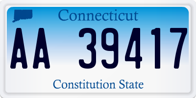 CT license plate AA39417