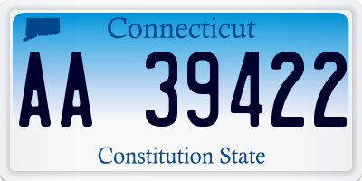 CT license plate AA39422