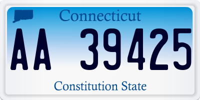 CT license plate AA39425