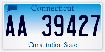 CT license plate AA39427