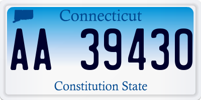 CT license plate AA39430