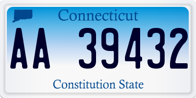 CT license plate AA39432