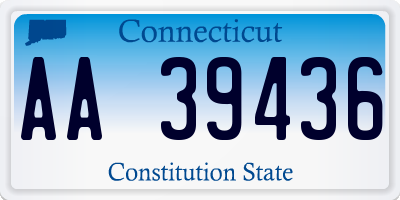 CT license plate AA39436