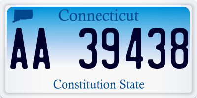 CT license plate AA39438