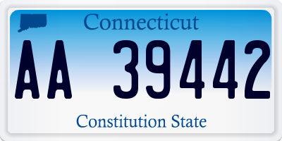 CT license plate AA39442