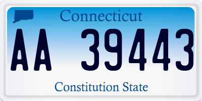CT license plate AA39443