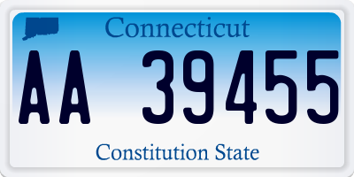 CT license plate AA39455
