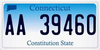 CT license plate AA39460