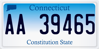 CT license plate AA39465