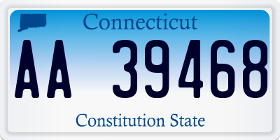 CT license plate AA39468