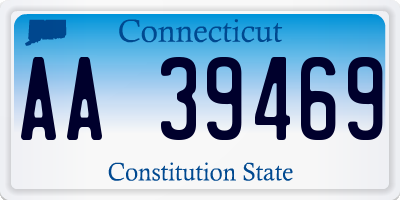 CT license plate AA39469