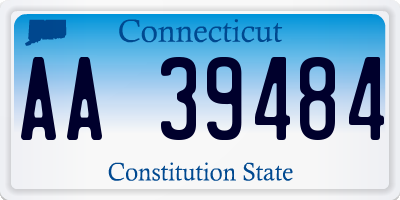 CT license plate AA39484