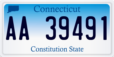 CT license plate AA39491