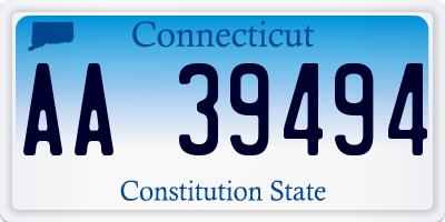 CT license plate AA39494
