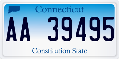 CT license plate AA39495