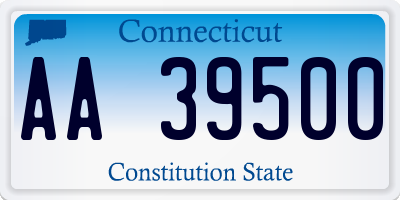 CT license plate AA39500