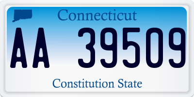 CT license plate AA39509